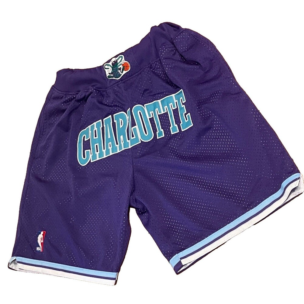 Classic JUST DON Shorts Men Medium Charlotte Hornets NBA Basketball USA Made